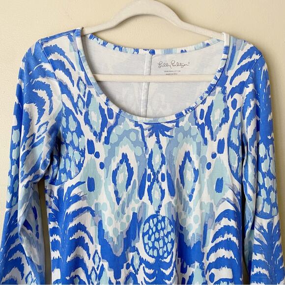 Lilly Pulitzer | Beacon Mini Dress Tropical Call Me Serene Blue White Small - Picture 3 of 7